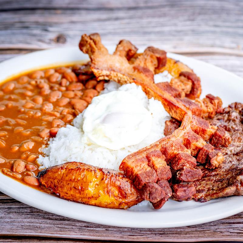 Bandeja paisa fresh from the kitchen