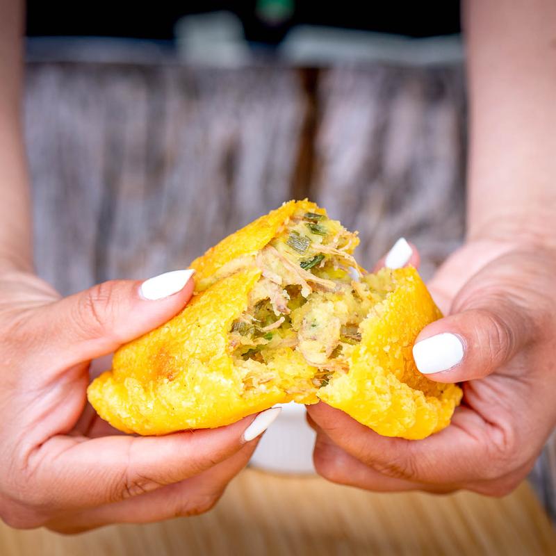 Arepa de Chócolo at Las Delicias Colombianas