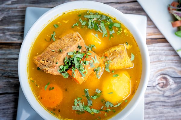 Sancocho de res, close-up